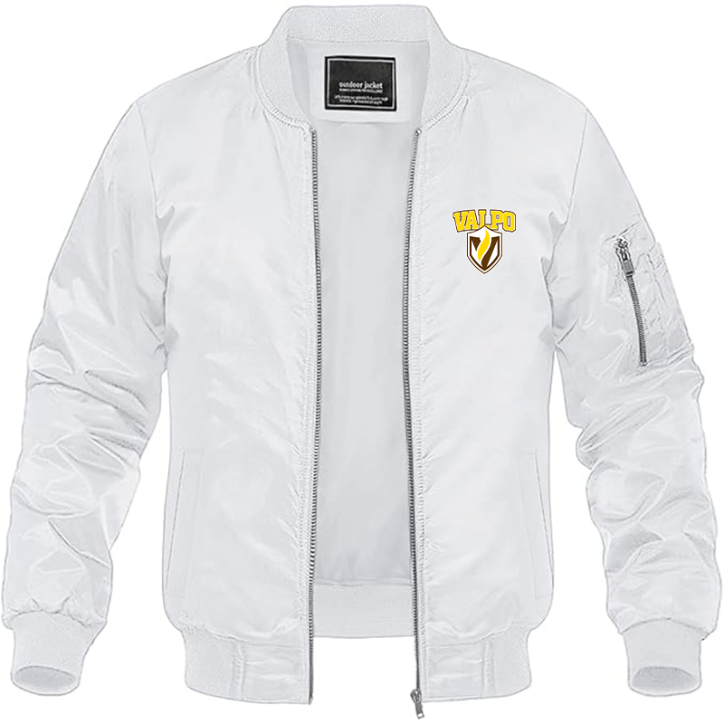 Men's Valparaiso Crusaders  Lightweight Bomber Jacket Windbreaker Softshell Varsity Jacket Coat